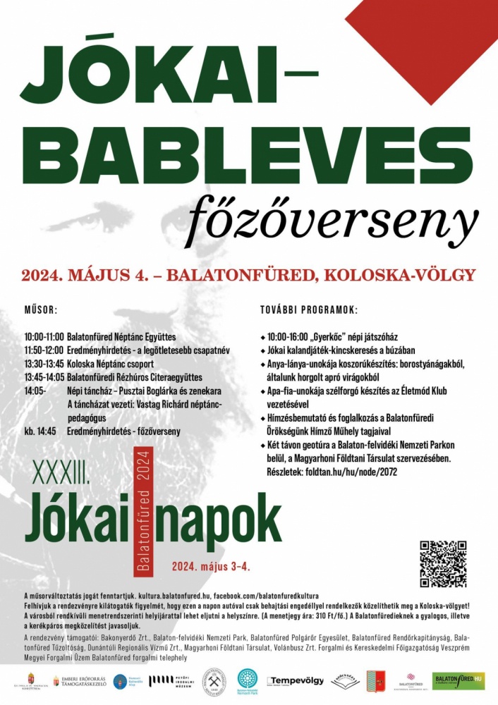 Jókai-bableves főzőverseny Balatonfüred 2024. A Jókai Napok elmaradhatatlan gasztronómiai eseménye