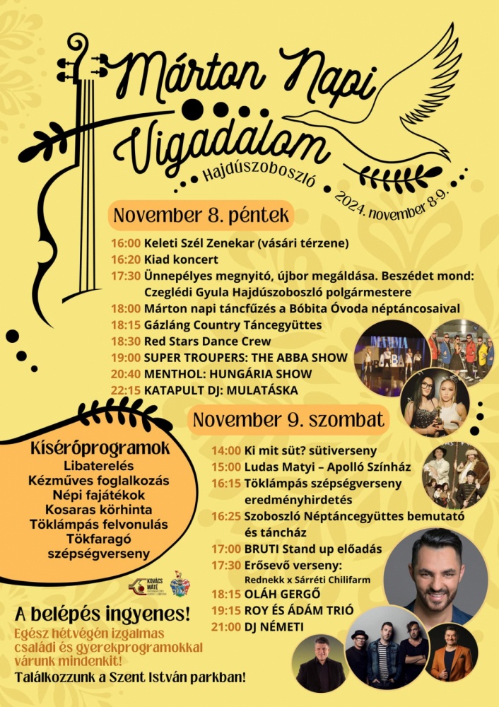 Márton-napi Vigadalom Hajdúszoboszló 2024