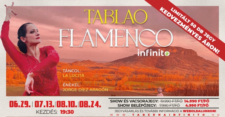 Flamenco show és balatoni vacsoraest. Autentikus spanyol tánccal, énekkel, zenével várjuk!