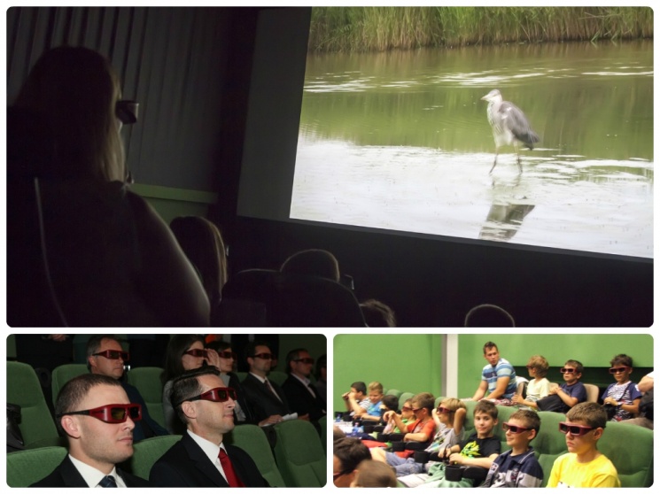 Tisza-tavi Ökocentrum 3D mozi film vetítések a háromdimenziós vetítőteremben