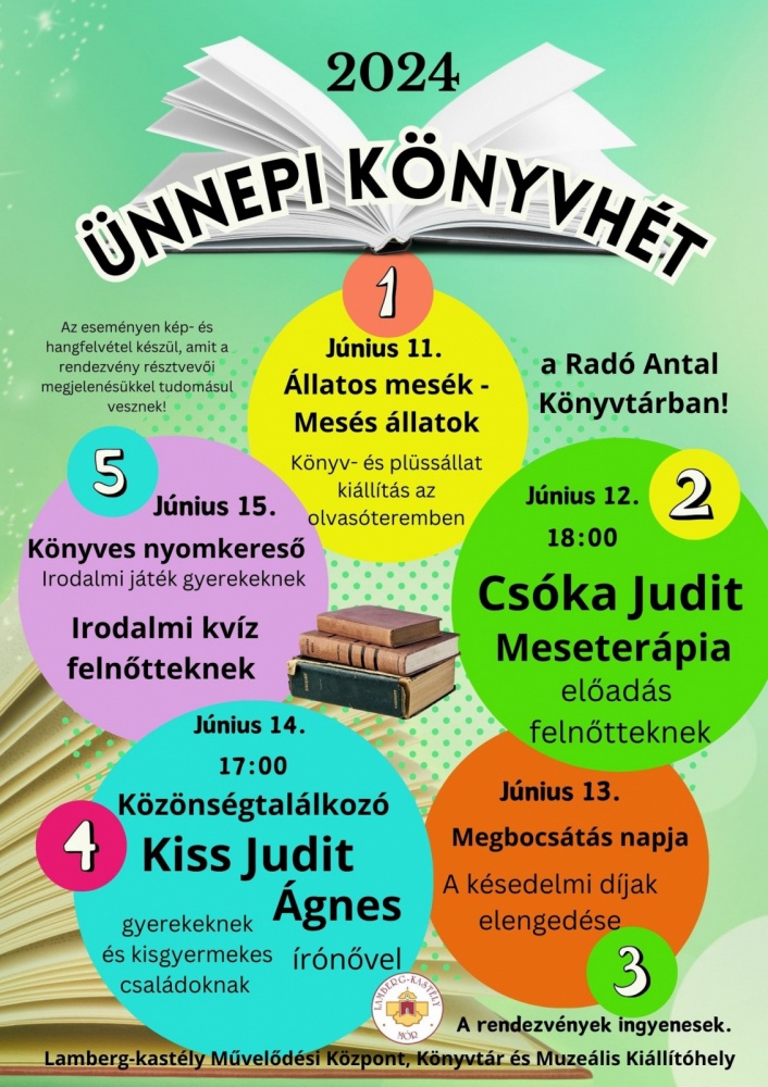 Ünnepi Könyvhét Mór 2024 Radó Antal Könyvtár