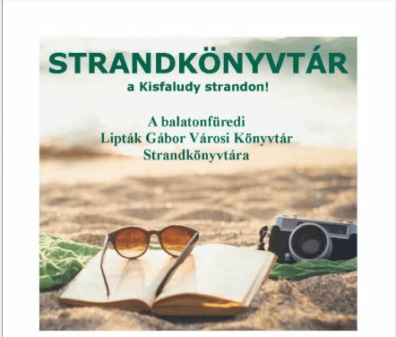 Strandkönyvtár Balatonfüred. Várjuk a Kisfaludy Strandon