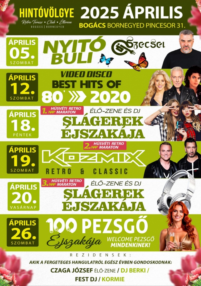 Bogácsi programok 2025. Fesztiválok, rendezvények, események, jeles napok, ünnepek
