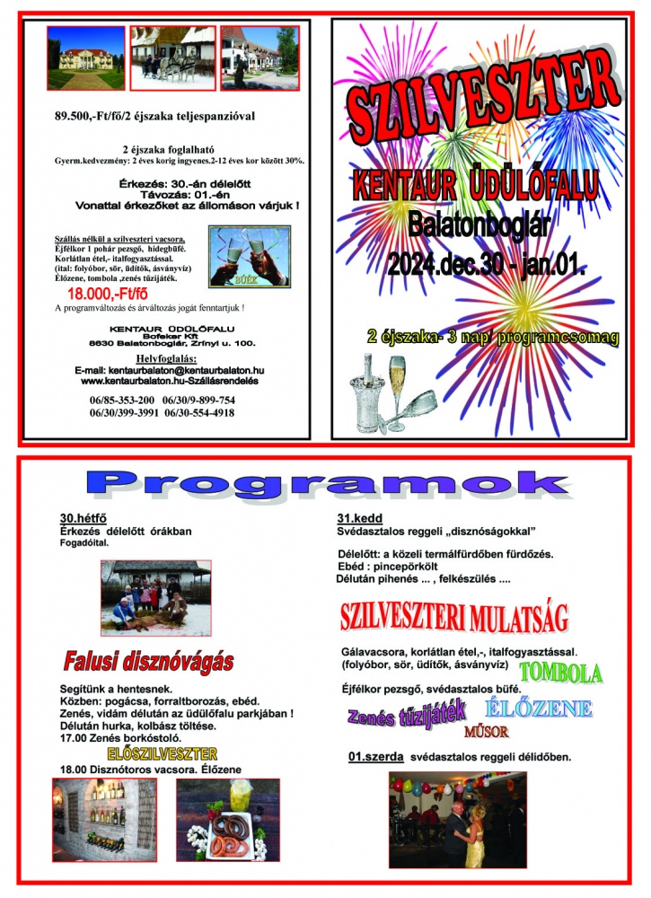 Balatonboglár programok 2023. Fesztiválok, rendezvények, események