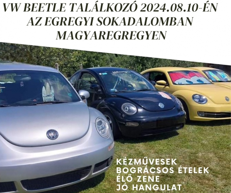 Volkswagen Találkozó Magyaregregy. Várunk minden Beetle tulajdonost bogarával sokadalmunkba