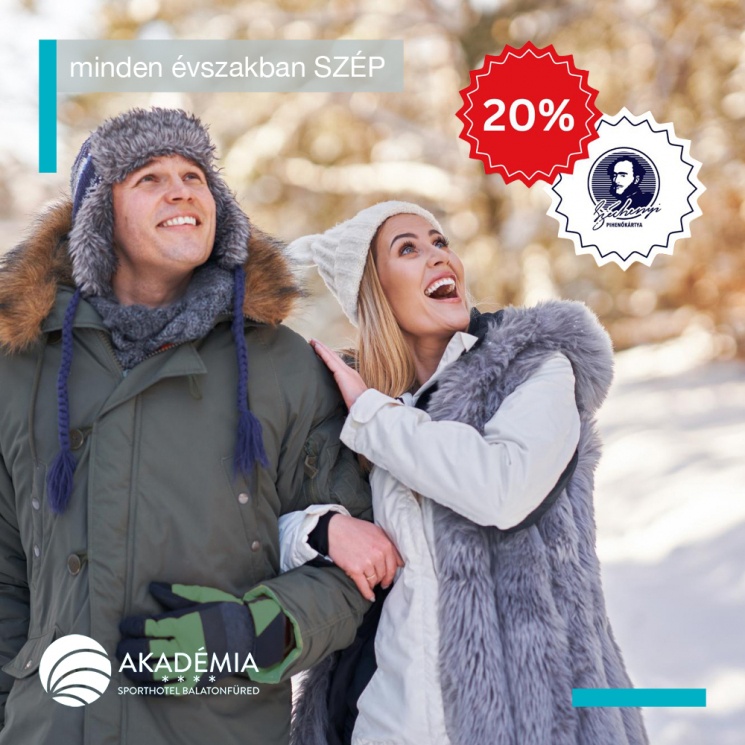 Szép kártyás üdülés Balatonfüreden, 20%  kedvezménnyel az Akadémia Sporthotelben