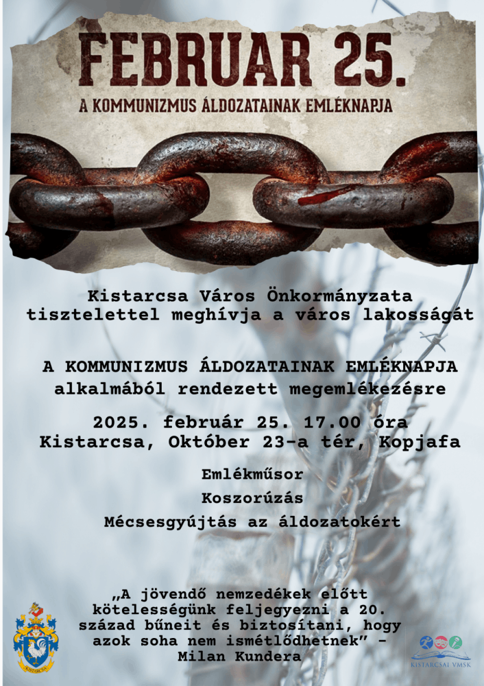 Kommunizmus Áldozatainak Emléknapja Kistarcsa 2025