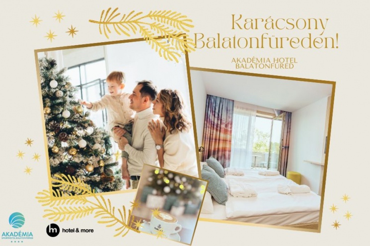 Karácsony Balatonfüreden ünnepi vacsorával, uszoda használattal az Akadémia Sporthotelben