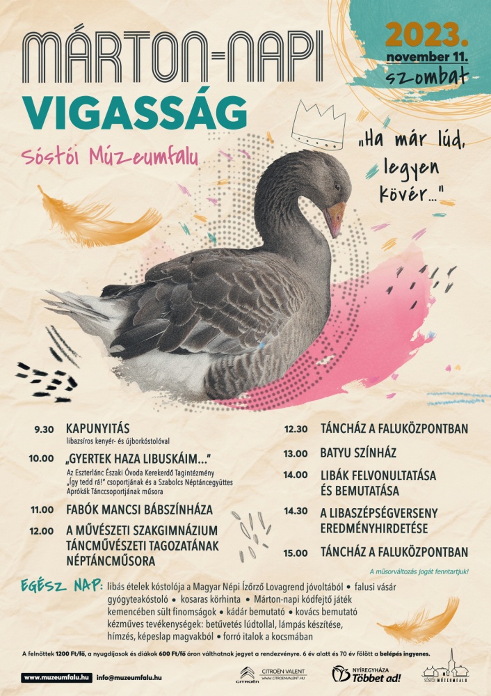 Márton-napi vigasság 2023 Sóstói Múzeumfalu Nyíregyháza