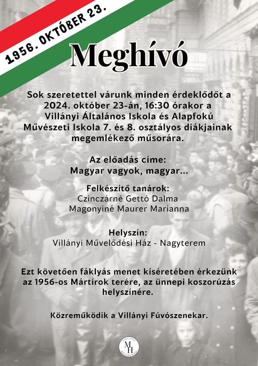 2024. Október 23. Villány. Ünnepi megemlékezés az 1956-os forradalom és szabadságharc évfordulóján