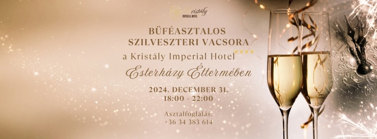 Szilveszteri büfévacsora Tatán a Kristály Imperial Hotelben