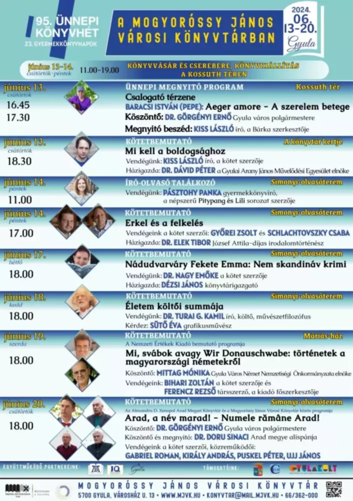 Ünnepi könyvhét és Gyermekkönyvnapok Gyula 2024
