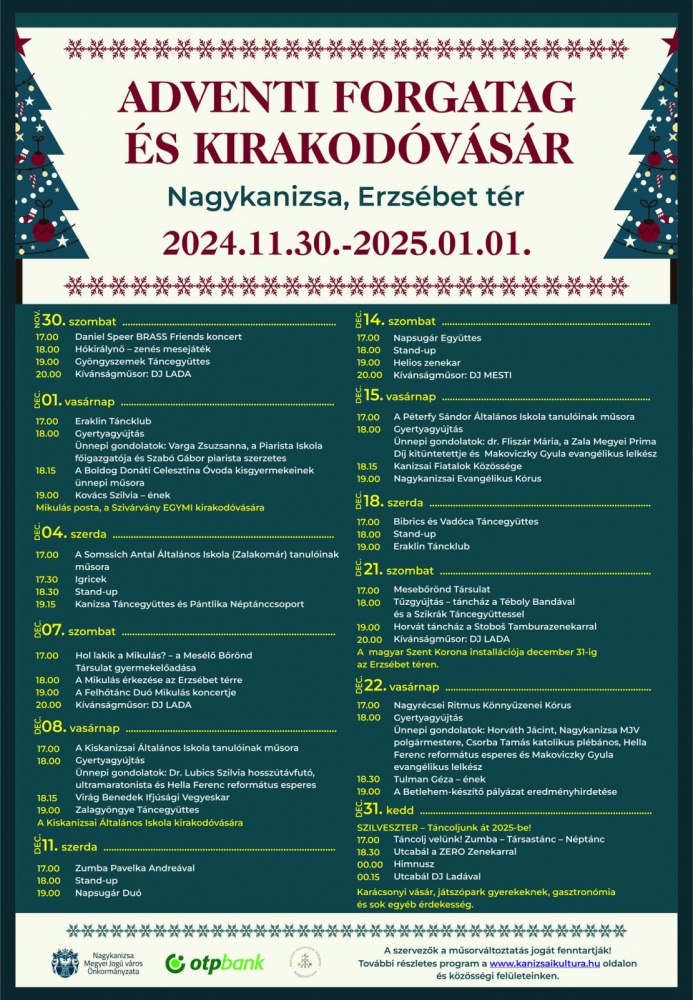 Kanizsai Adventi Forgatag és Karácsonyi Vásár 2023