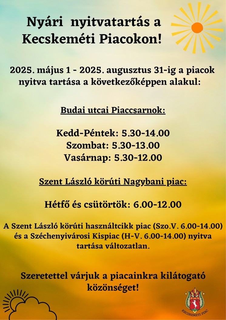 Nagybani piac Kecskemét - Szent-László körúti zöldség-gyümölcs piac