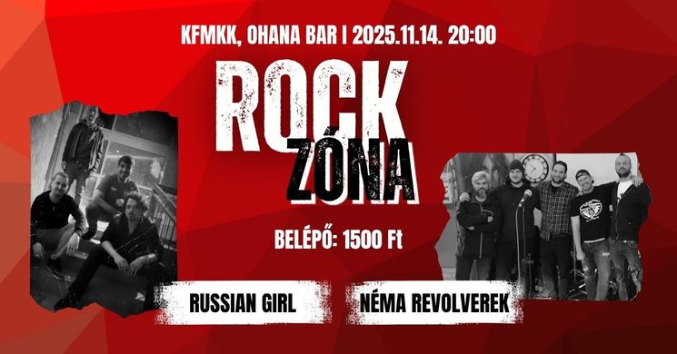 Oroszlány buli programok 2025. Rock-zóna az Ohana Bárban