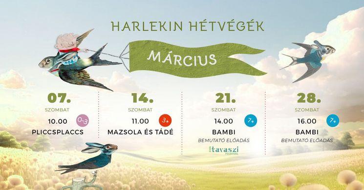 Harlekin Bábszínház előadások Eger 2026