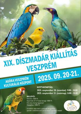 Díszmadár kiállítások 2025. Események, rendezvények