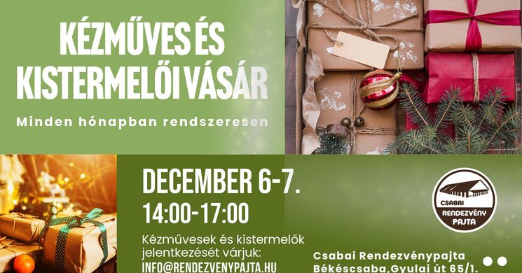 Adventi Kézműves Vásár 2025 Békéscsaba