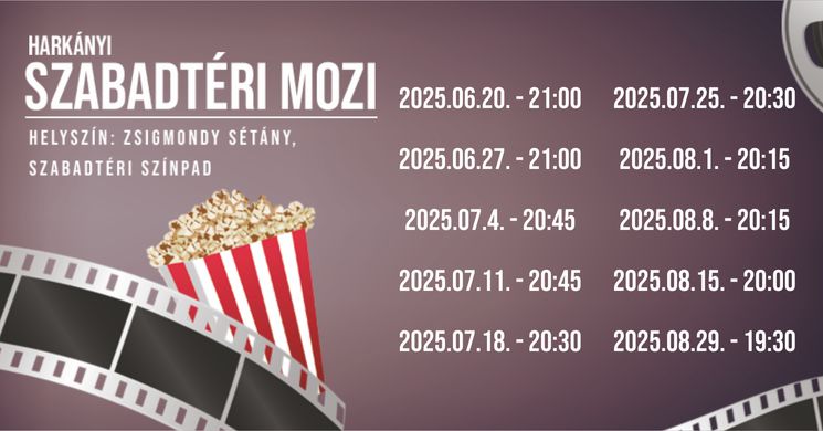 Szabadtéri mozi Harkány 2025