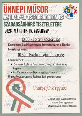 2026. március 15. Pilisszentiván - Megemlékezés a szabadságharc hőseiről