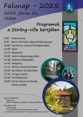Velemi Falunap 2025. Gesztenyevirágzás hete záró rendezvény