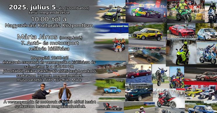 Autó és motorsport relikvia és kiállítás 2025 Nagyszénás