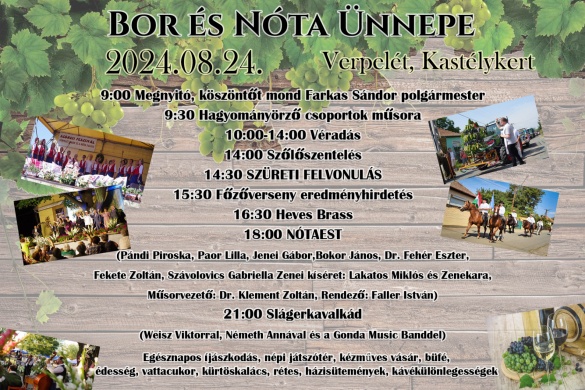 Bor és Nóta Ünnepe Verpelét 2024