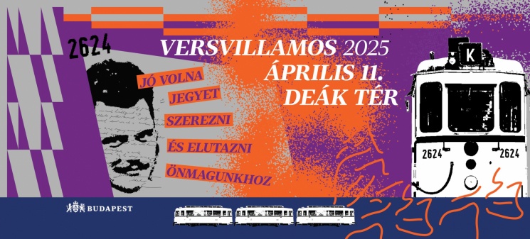 Költészet napja Budapest 2025. VersVillamos repít vissza József Attila korába a költészet napján