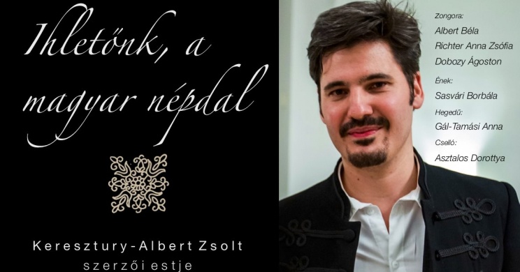 Keresztury-Albert Zsolt szerzői estje az Ars Sacra Fesztiválon. Ihletőnk, a magyar népdal