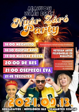 Aranyosi Nyári Esték 2024. Nyárzáró party