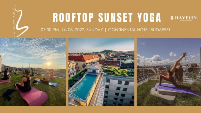 Jóga Budapest. Sunset Rooftop Yoga Lounge - naplementés jóga és wellness a város felett