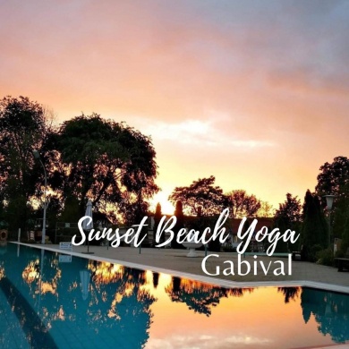 Strand jóga 2023. Sunset Beach Yoga Gabival a jászszentandrási strand-és termálfürdőben