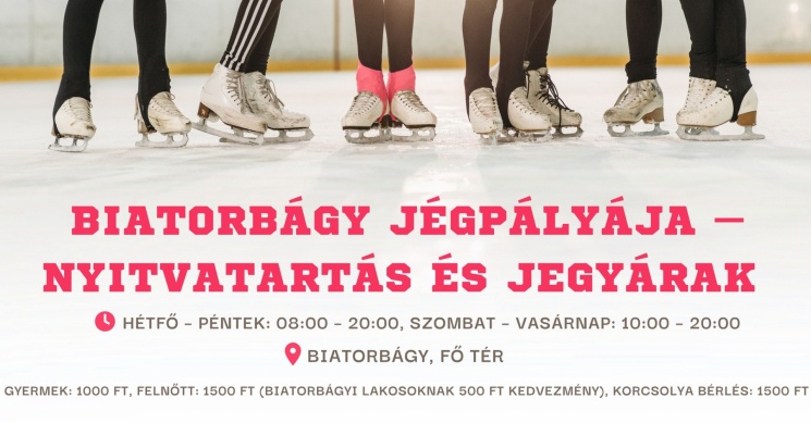 Korcsolya Biatorbágy 2025. Jégpálya a város főterén