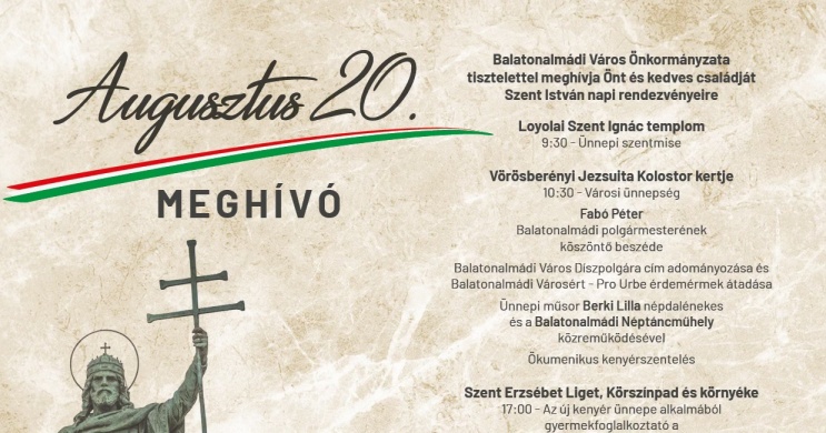 2024. augusztus 20. Balatonalmádi. Államalapítás és Szent István ünnepe