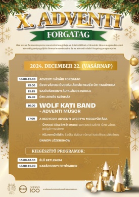 Ózdi Advent 2024. Adventi gyertyagyújtás és Vásári Forgatag
