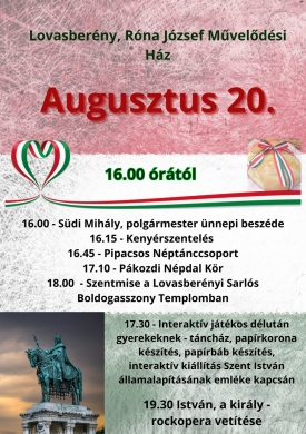 2024. Augusztus 20. Lovasberény. Államalapítás napjának ünnepe