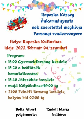 Farsang Raposka 2023