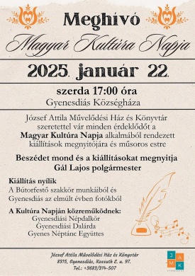 Magyar Kultúra Napja Gyenesdiás 2025