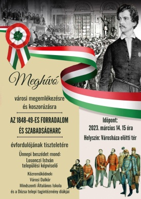 Március 15 Mindszent 2023. Városi megemlékezés
