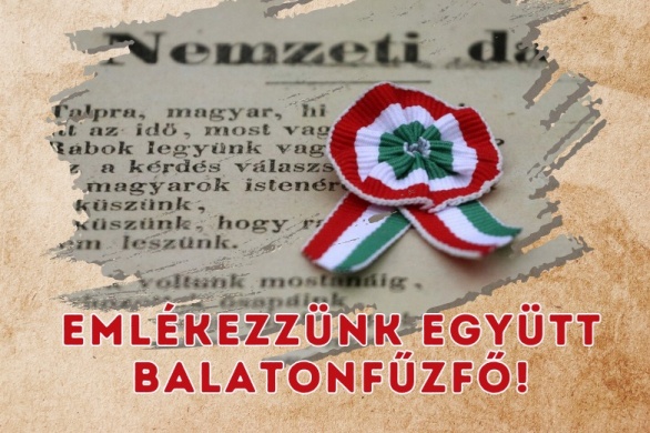 2025. március 15. Balatonfűzfő. Ünnepség az 1848-49-es forradalom és szabadságharc évfordulóján