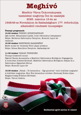 2025. március 15. Mezőtúr. Városi megemlékezés