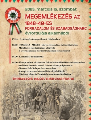 2025. március 15. Balatonszemes. Megemlékezés és koszorúzás
