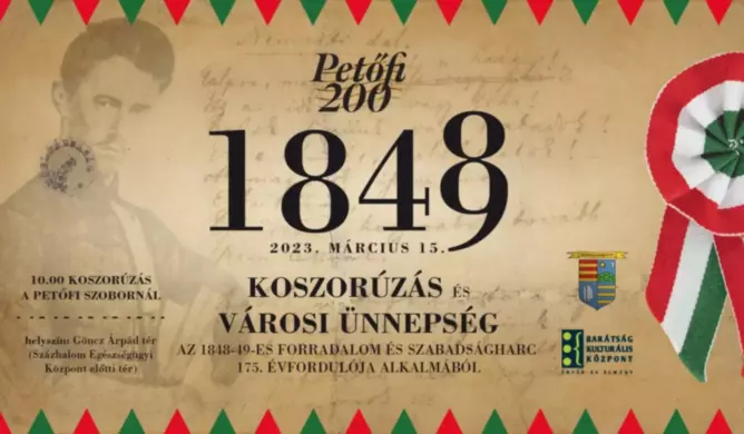 Városi ünnepség Százhalombattán az 1848/49-es forradalom és szabadságharc évfordulóján
