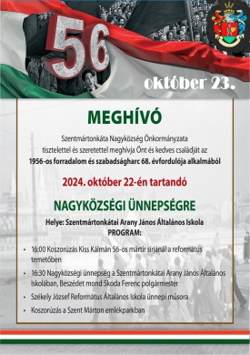 2024. október 23. Szentmártonkáta. Megemlékezés az 1956-os forradalom és szabadságharc évfordulóján
