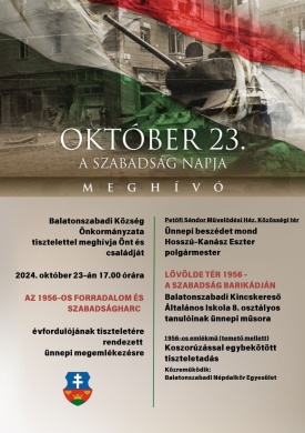 2024. október 23. Balatonszabadi. A szabadság napja