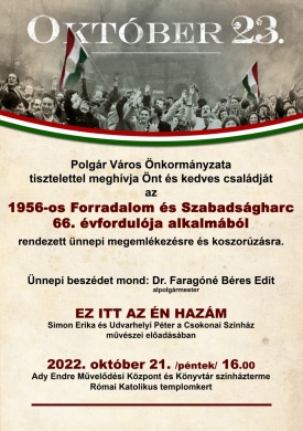 Október 23 Polgár 2022. Ünnepi megemlékezés