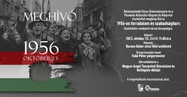 2023. Október 23 Balatonalmádi. Megemlékezés az 1956-os forradalom és szabadságharc alkalmából