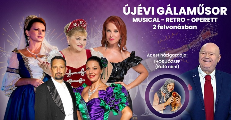 Újévi gálaműsor Nagykanizsa 2025. Musical - retro - operett a Kanizsai Kulturális központban