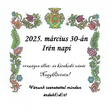 Irén-napi vásár Nagykőrös 2023