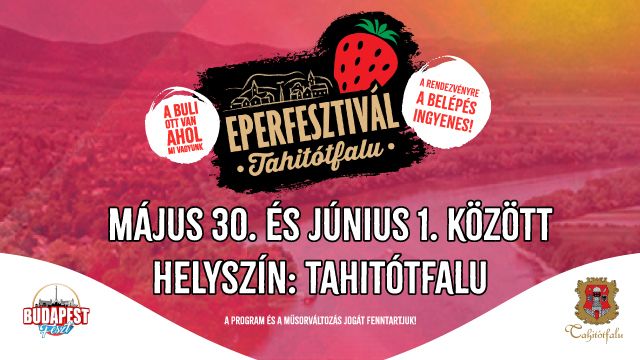 Eperfesztivál! Szuper fellépők, finom ételek, megannyi gyerekprogram és az elmaradhatatlan vidámparki játékok!